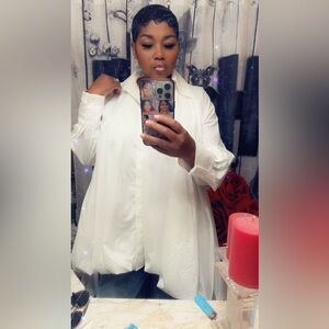 Elegant White Button-Up Blouse